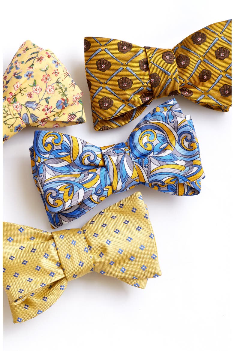Turbinio Silk Printed Bow Tie, Alternate, color, Freestyle