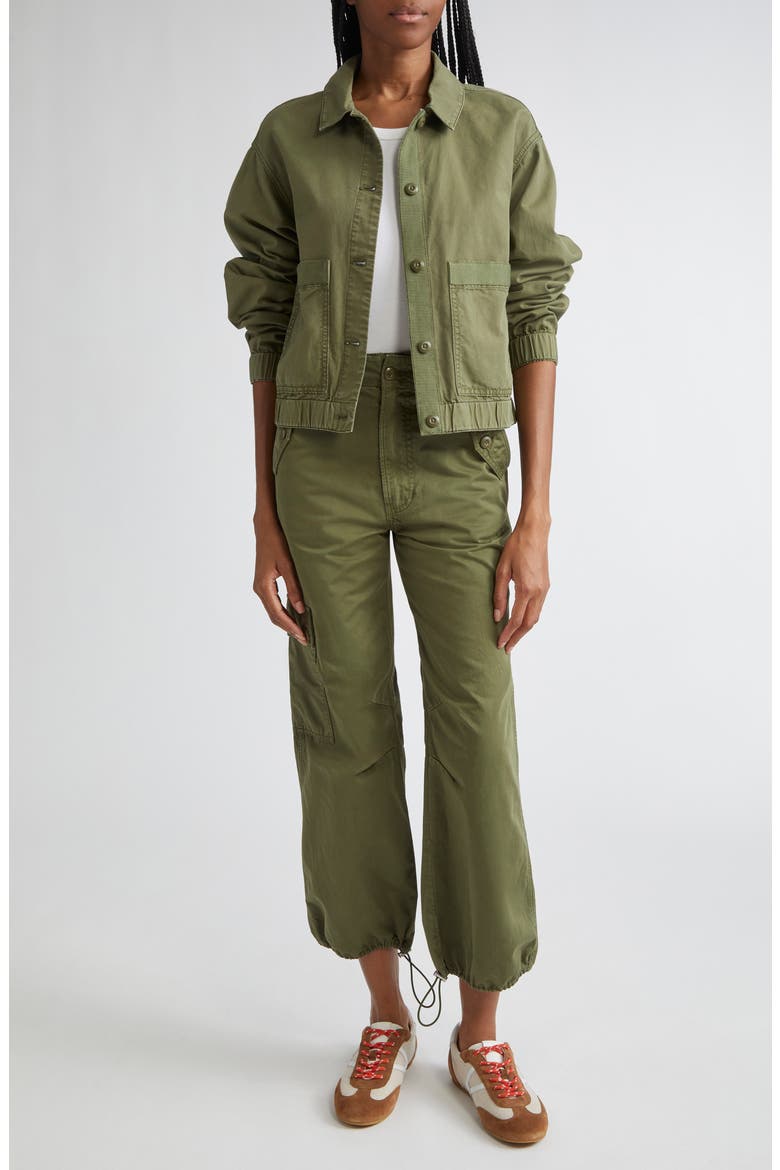 Joyner Cotton Twill Shacket, Alternate, color, ARMY