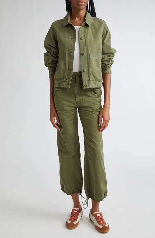 Veronica Beard Joyner Cotton Twill Shacket In Green