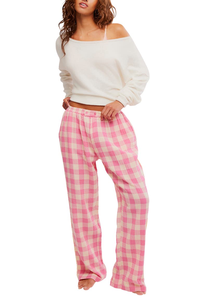 Intimately FP Be Mine Pants, Alternate, color, HOT PINK COMBO
