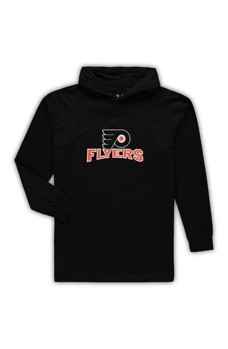 CONCEPTS SPORT Men's Concepts Sport Black Philadelphia Flyers Big & Tall Pullover Hoodie & Joggers Sleep Set, Alternate, color, 