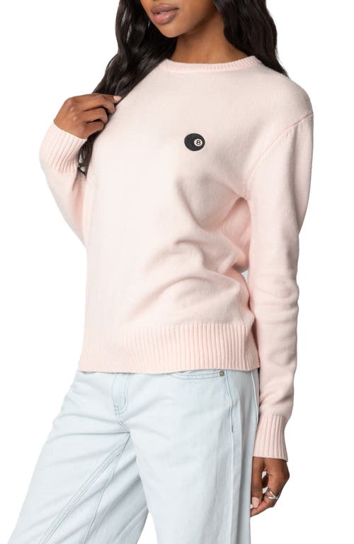 Edikted Magic 8 Embroidered Sweater In Light-pink