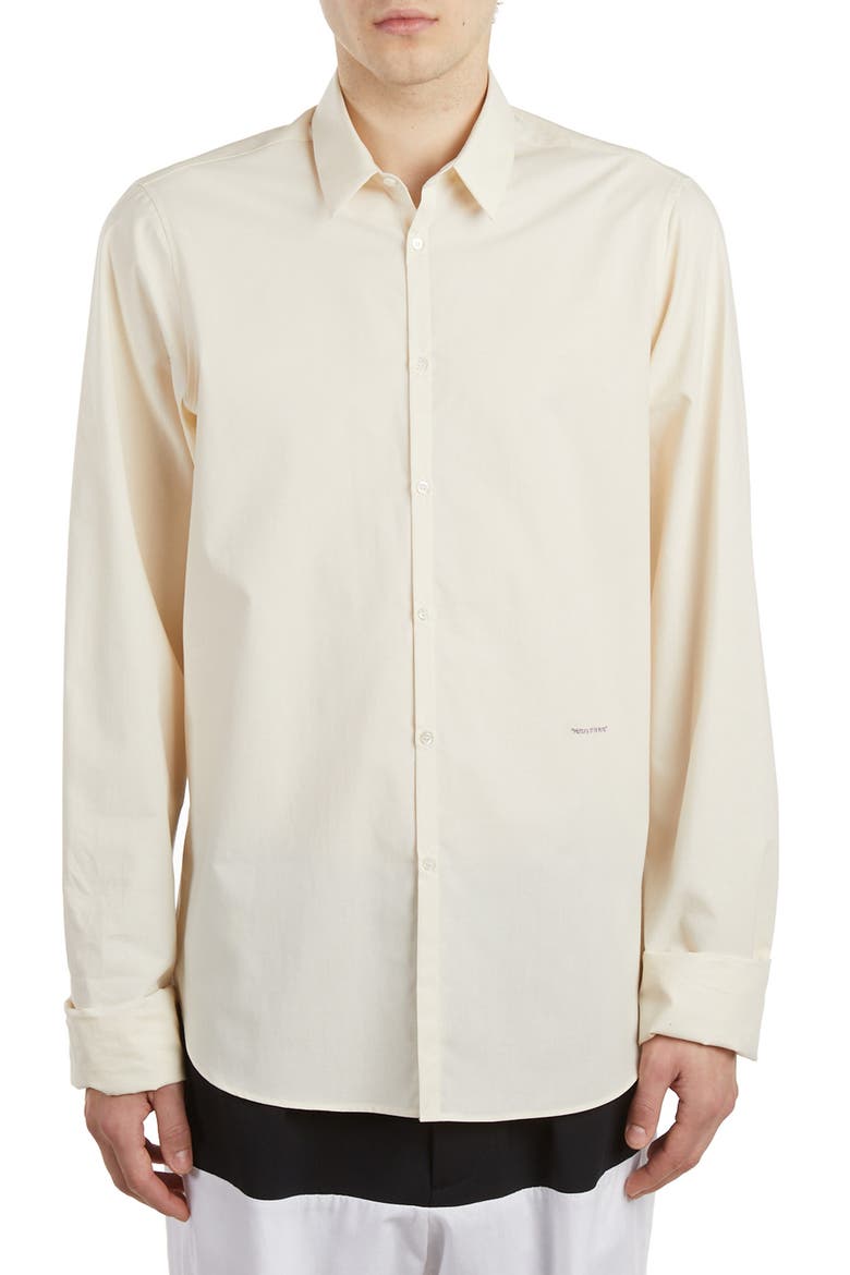 History of the World Slim Fit Cotton Shirt, Main, color, ECRU13