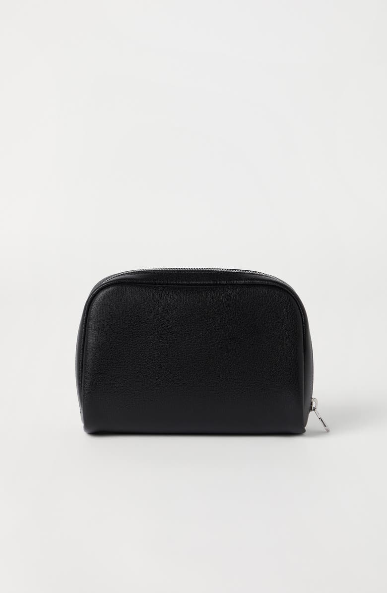 Brunello Cucinelli Capretta beauty case, Alternate, color, Black