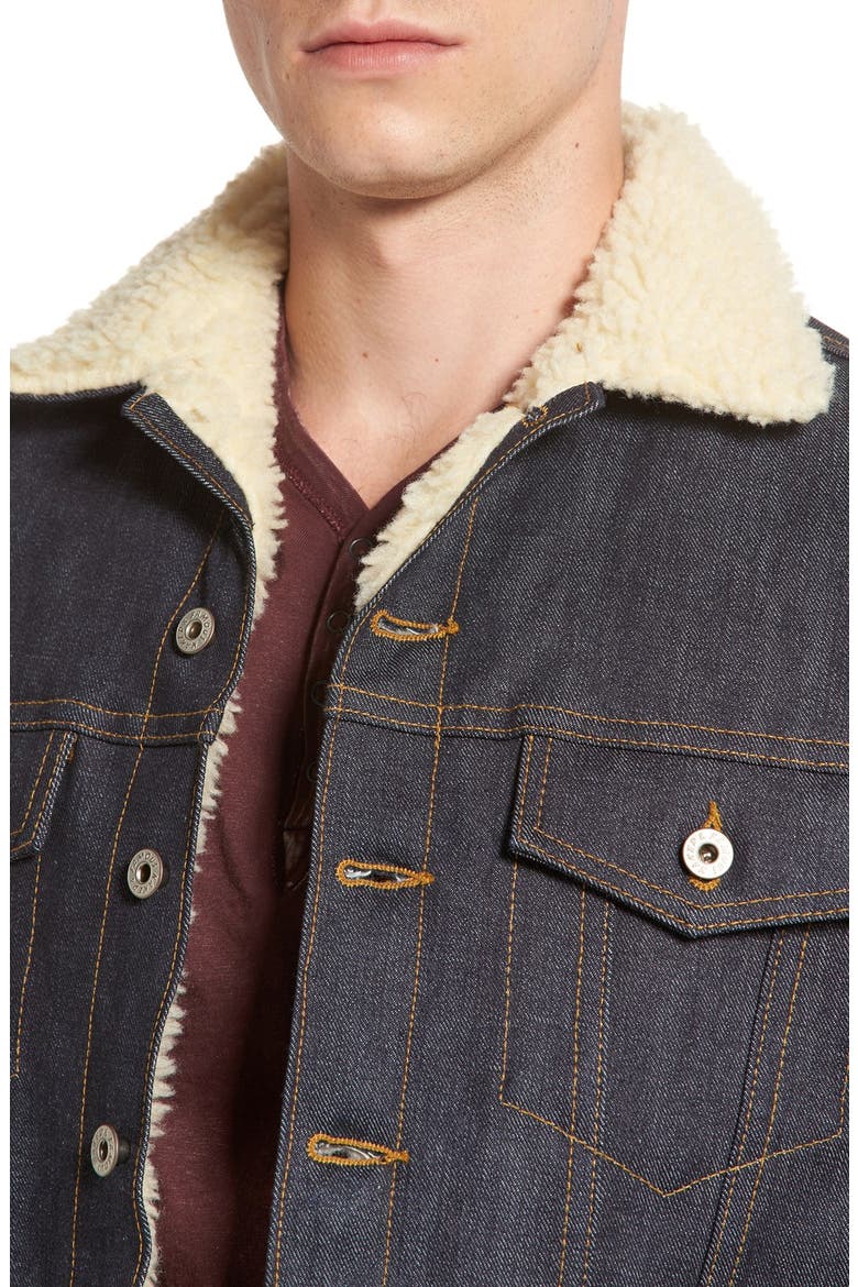 Fleece Lined Denim Jacket, Alternate, color, TWILL/ BEIGE