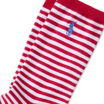 Spring Even Stripe Cotton Blend Crew Socks