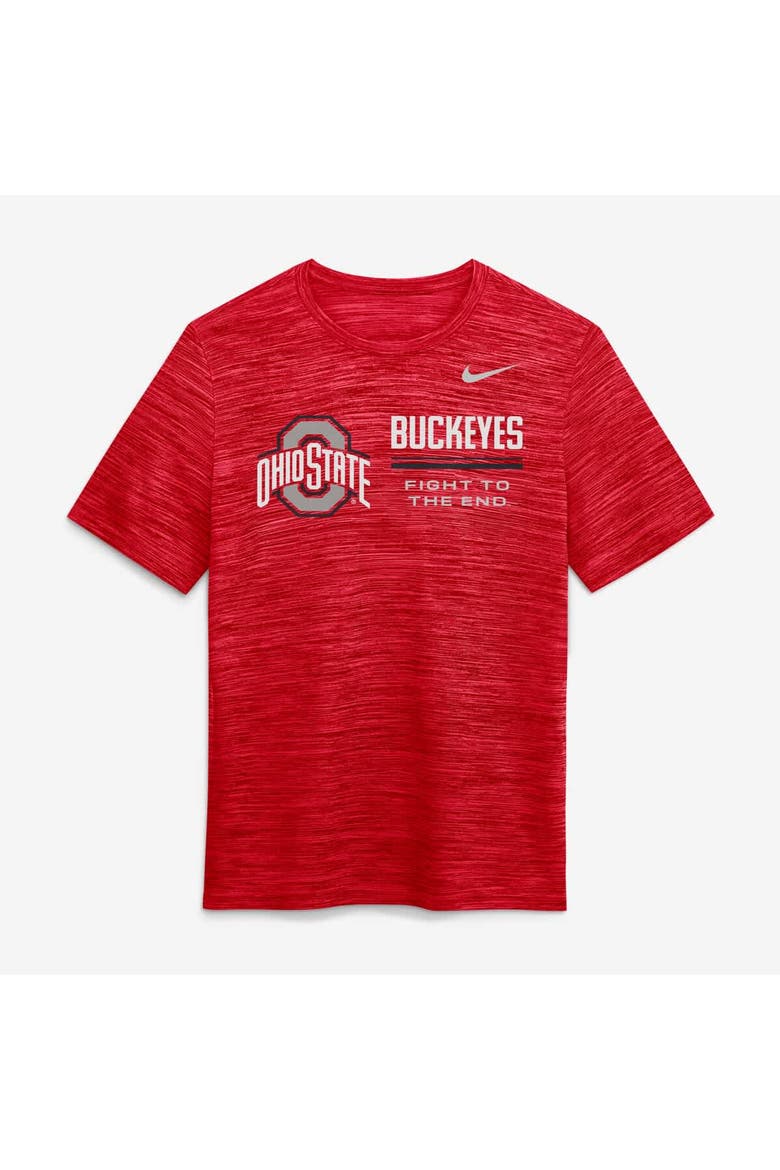 Men's Nike Scarlet Ohio State Buckeyes Sideline Velocity Dri-FIT T-Shirt, Alternate, color, Scarlet