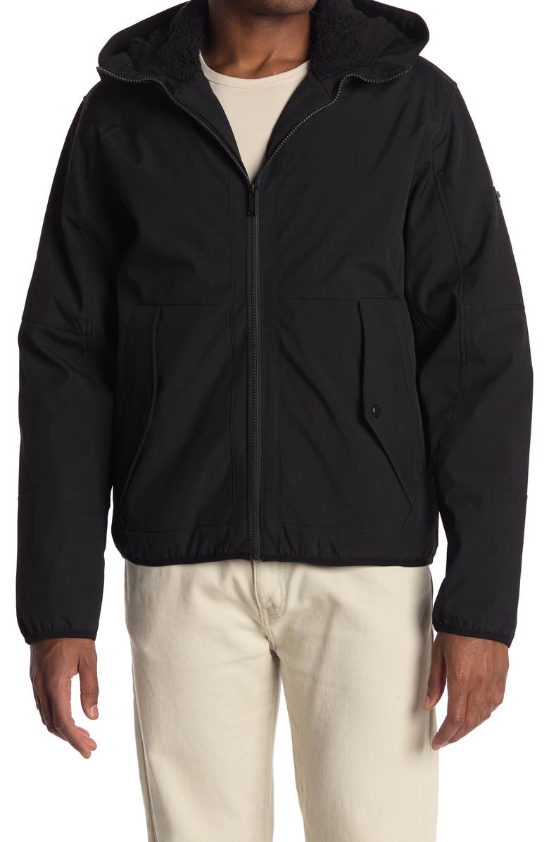 Michael Kors Minden Faux Shearling Lined Insulated Soft Shell Jacket, Main, color, 