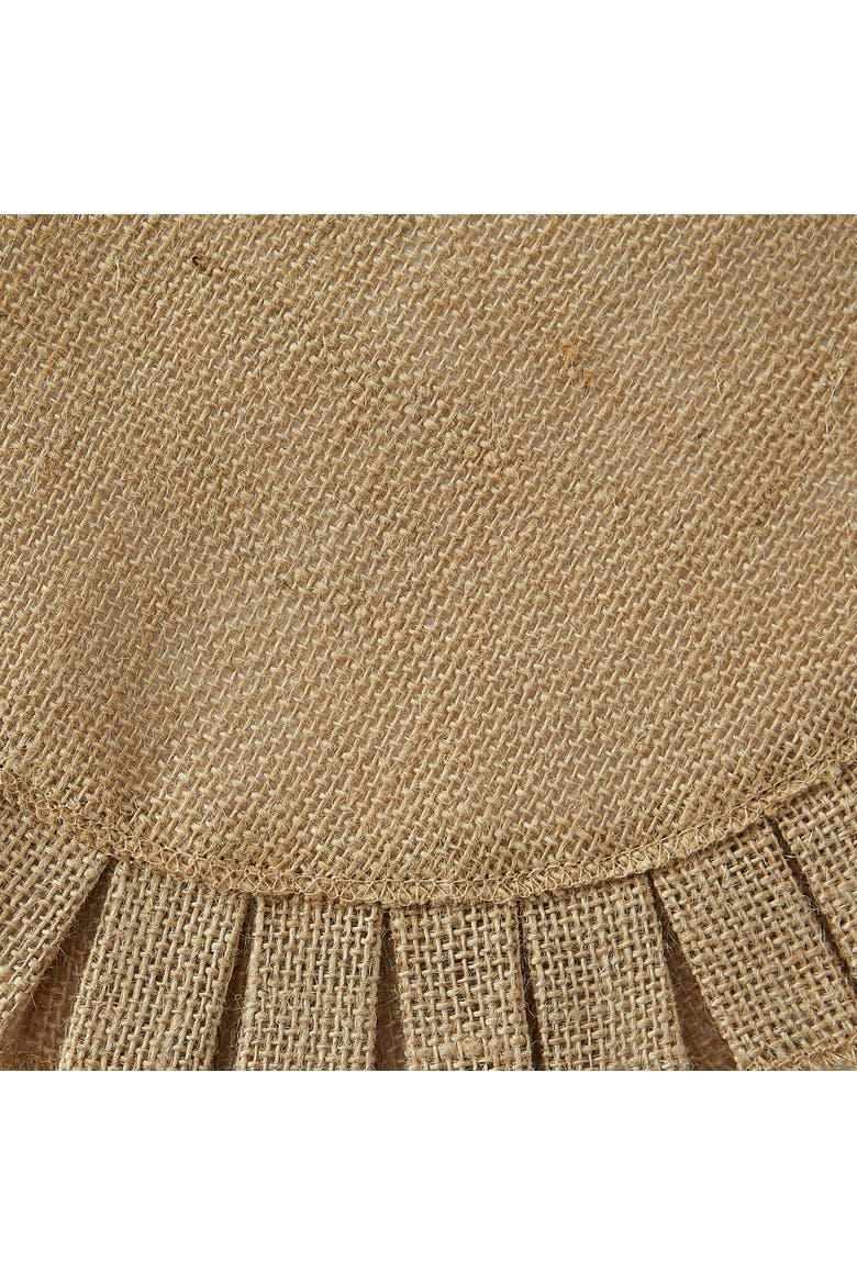Natural Jute Round Ruffle Trim Placemat Set/6, Alternate, color, Natural