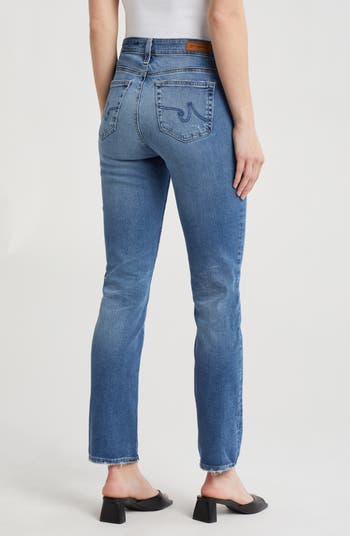 Mari Mid Rise Slim Straight Leg Jeans