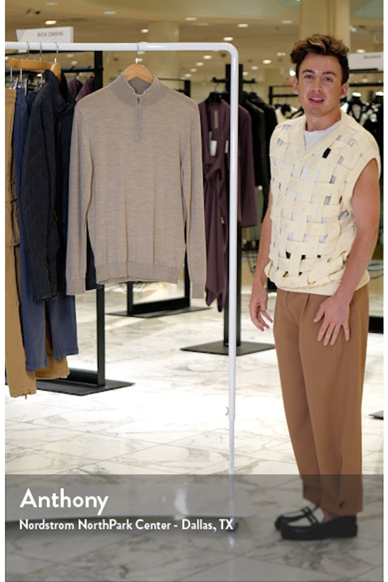 Blackhall Quarter Zip Wool Sweater video