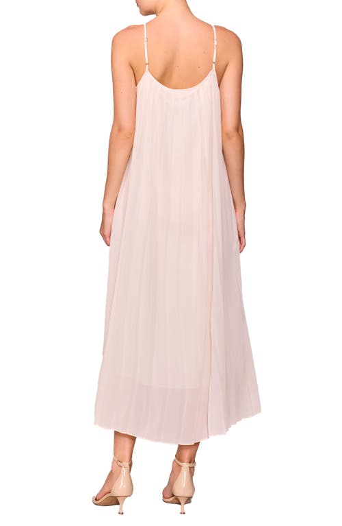 Melloday Pleated Midi Dress In White
