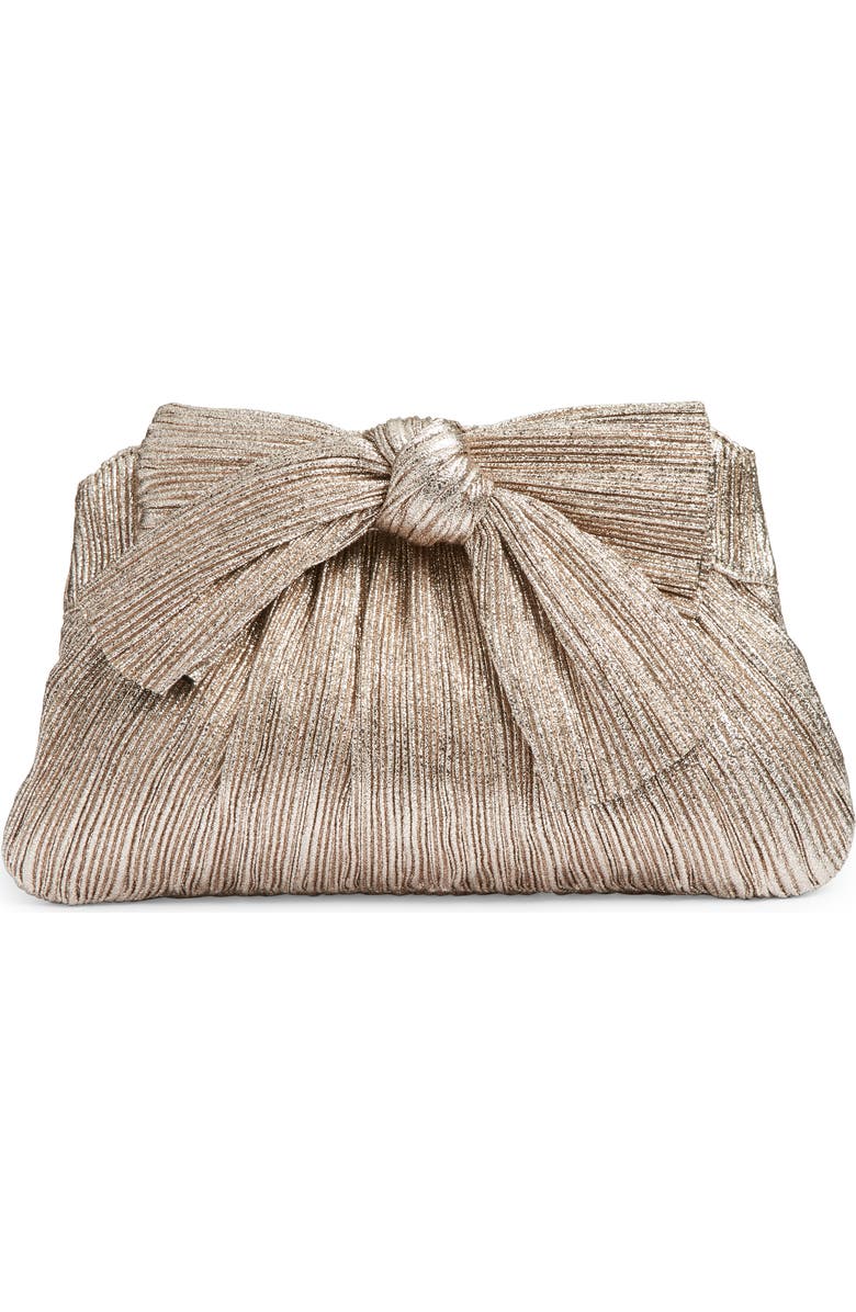 Loeffler Randall Rayne Plissé Clutch, Main, color, Champagne