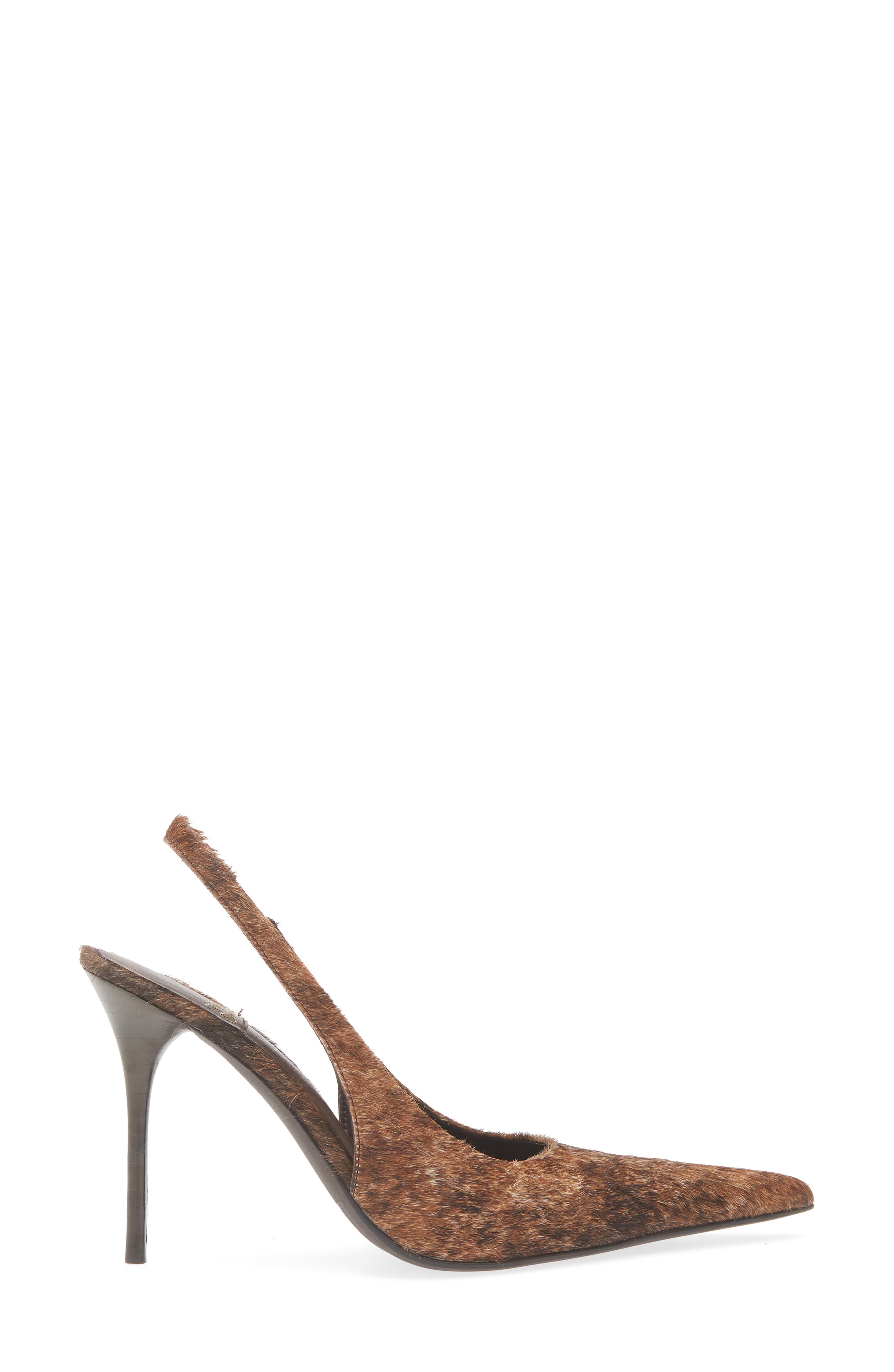 Jeffrey Campbell You Wish Genuine Calf Hair Pointed Toe Pump, Alternate, color, Black Brown Hair