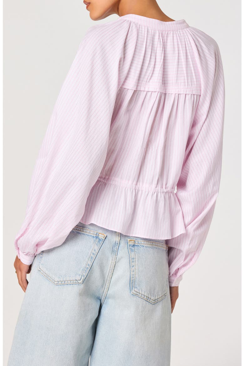Jessalyn Long Sleeve Woven Shirt, Alternate, color, PINK STRIPE
