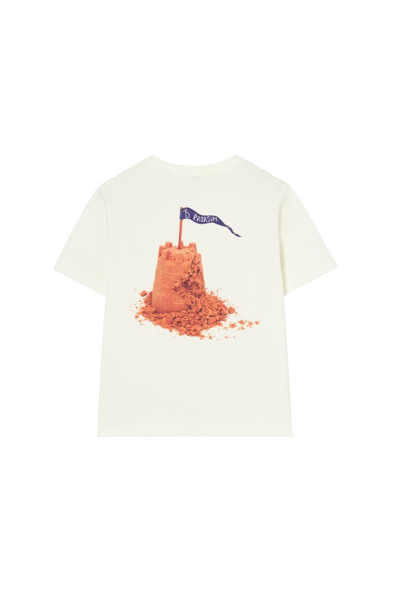 Sandy Logo Cotton T-shirt, Alternate, color, Chalk white