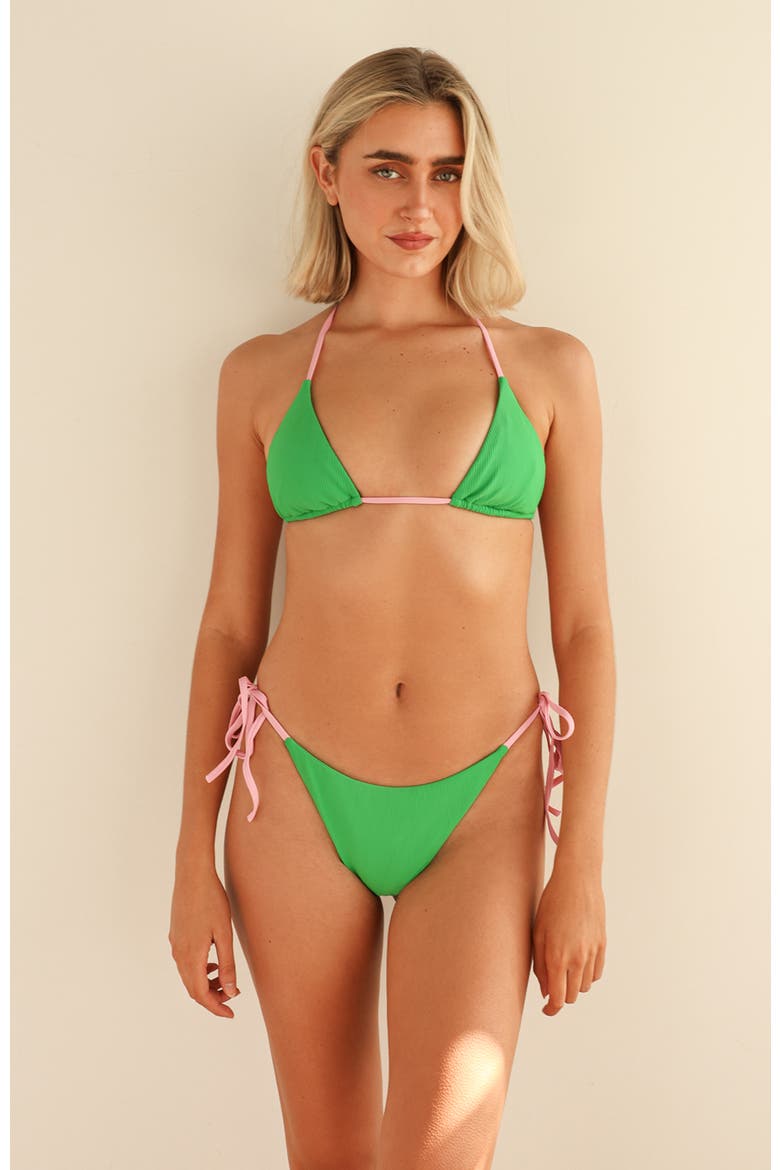 Mia Cheeky Bikini Bottom, Main, color, Paradise Palms/Tropical Punch