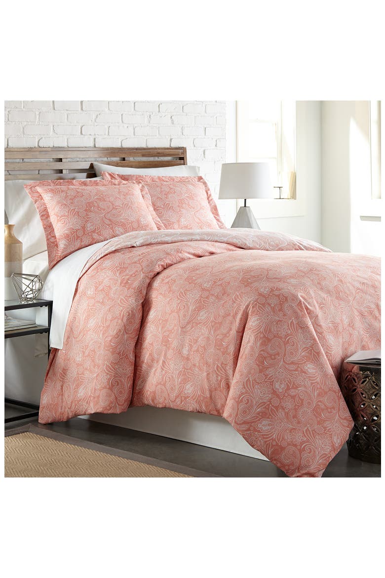 Pure Mircofiber Duvet Set, Main, color, CORAL
