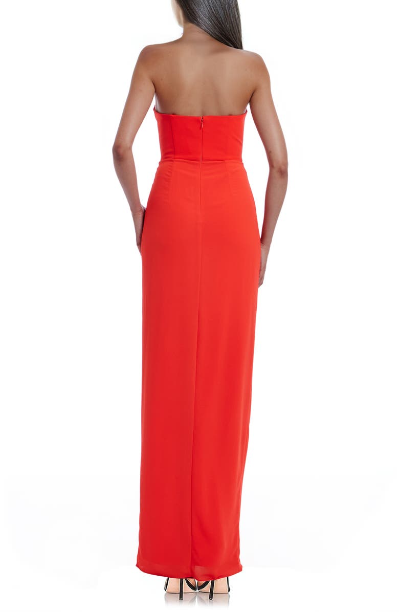 Jewel Badgley Mischka Strapless Maxi Cocktail Dress, Alternate, color, 