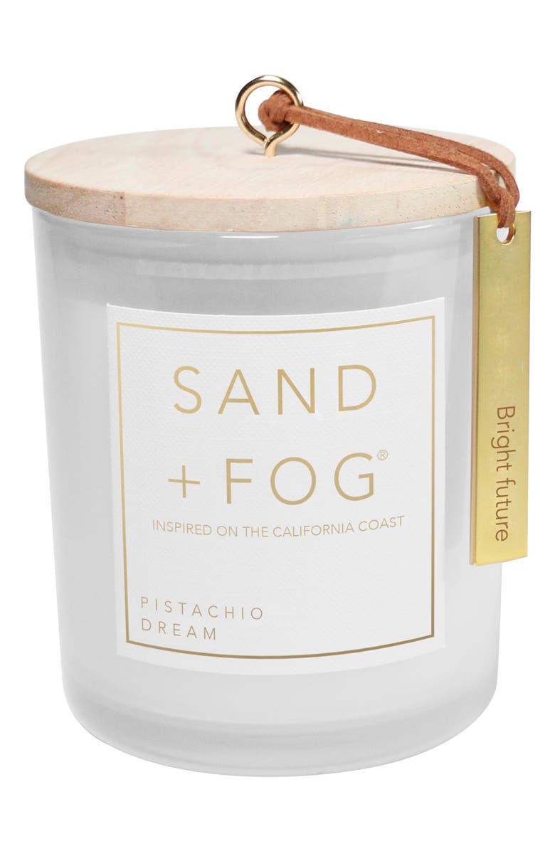 SAND AND FOG Pistachio Dream Scented Glass Jar Candle, Alternate, color,