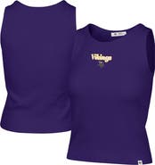 '47 Women's '47 Purple Minnesota Vikings Cropped Straight Cut Ribbed Baby Tank Top