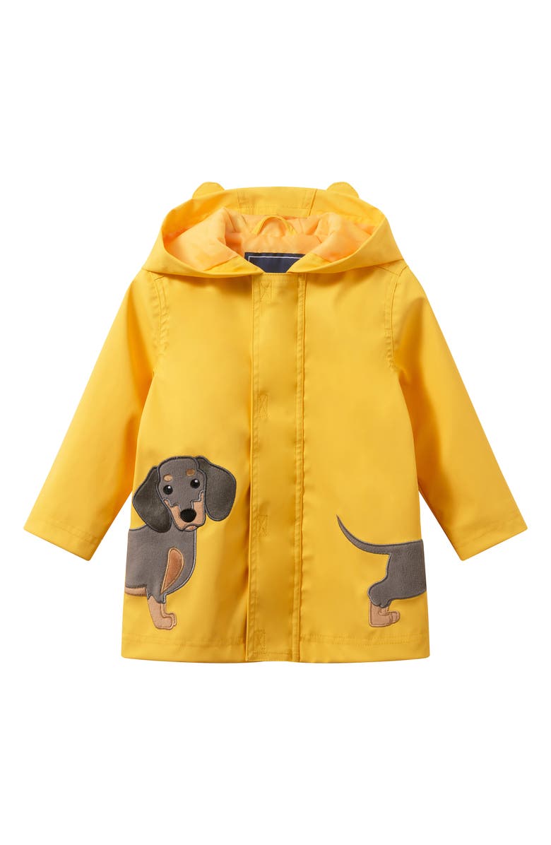 Andy & Evan Hooded Rain Coat, Main, color, Yellow