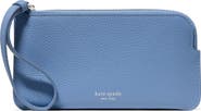 Kate Spade New York small zippy pebble leather wristlet