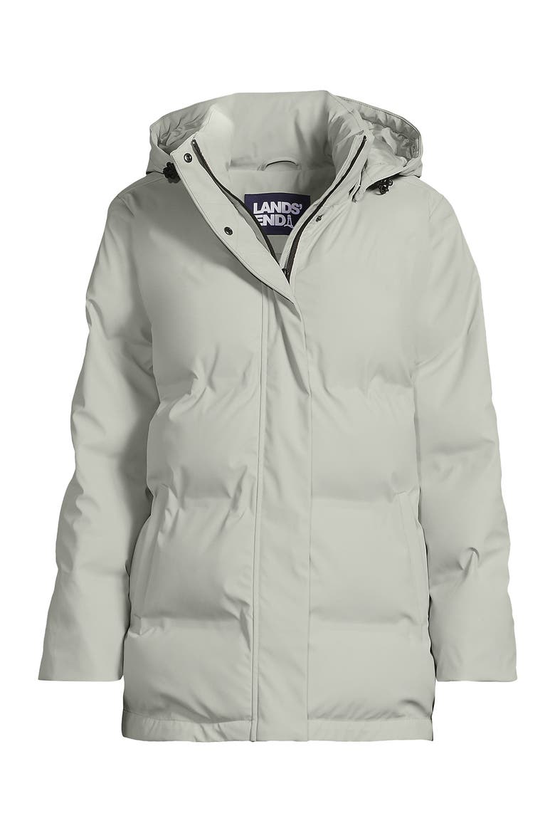 Squall Insulated Slicker Puffer Jacket, Alternate, color, Soft Silver