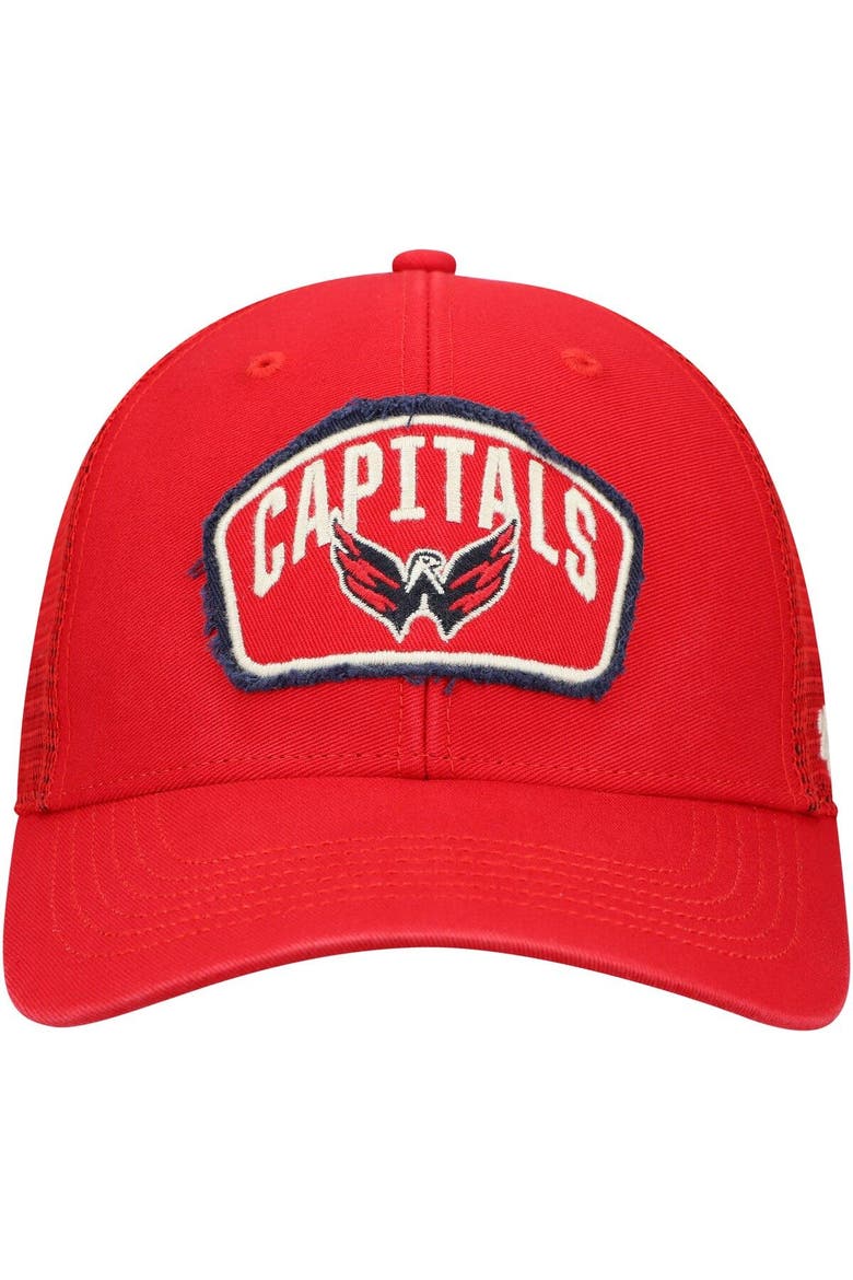 Men's '47 Red Washington Capitals Cledus MVP Trucker Snapback Hat, Alternate, color, Red