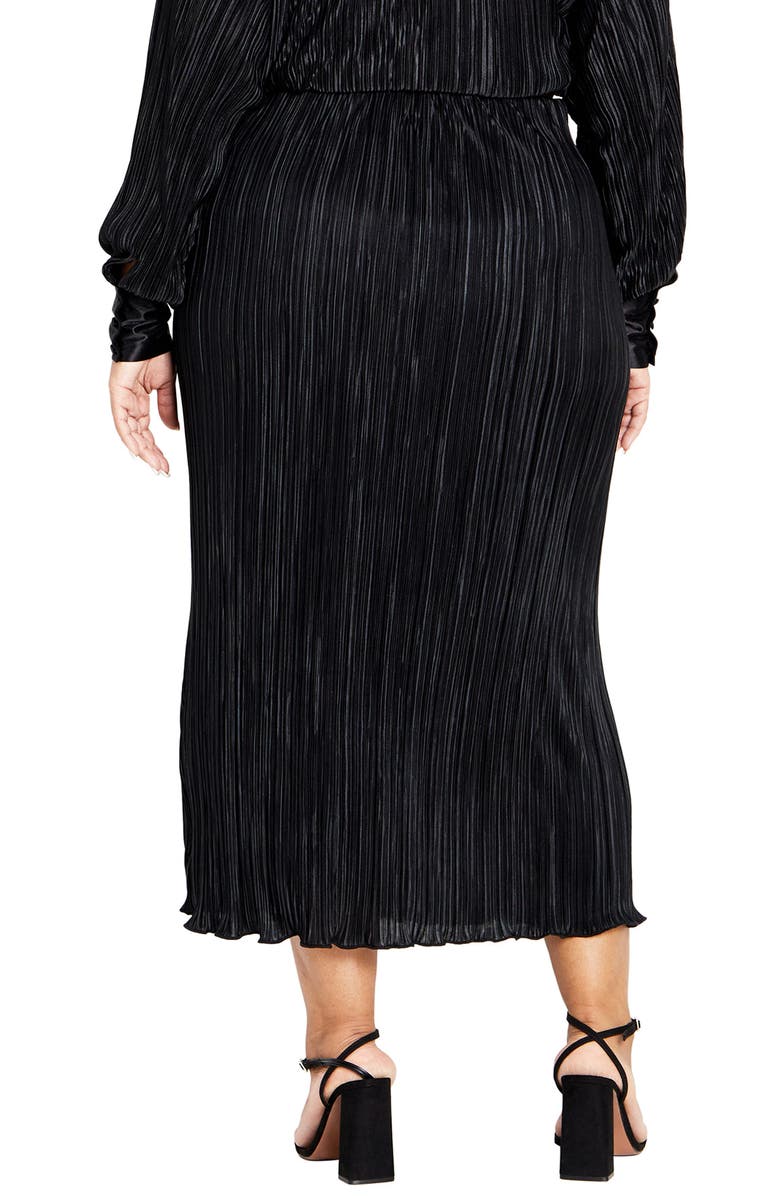 City Chic Hailee Plissé Skirt, Alternate, color, 