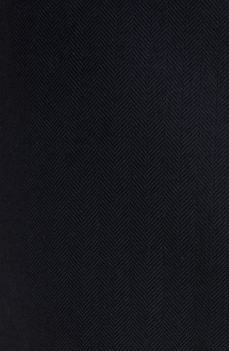 Dries Van Noten Salbina Wool Herringbone & Metallic Leather Skirt, Alternate, color, 