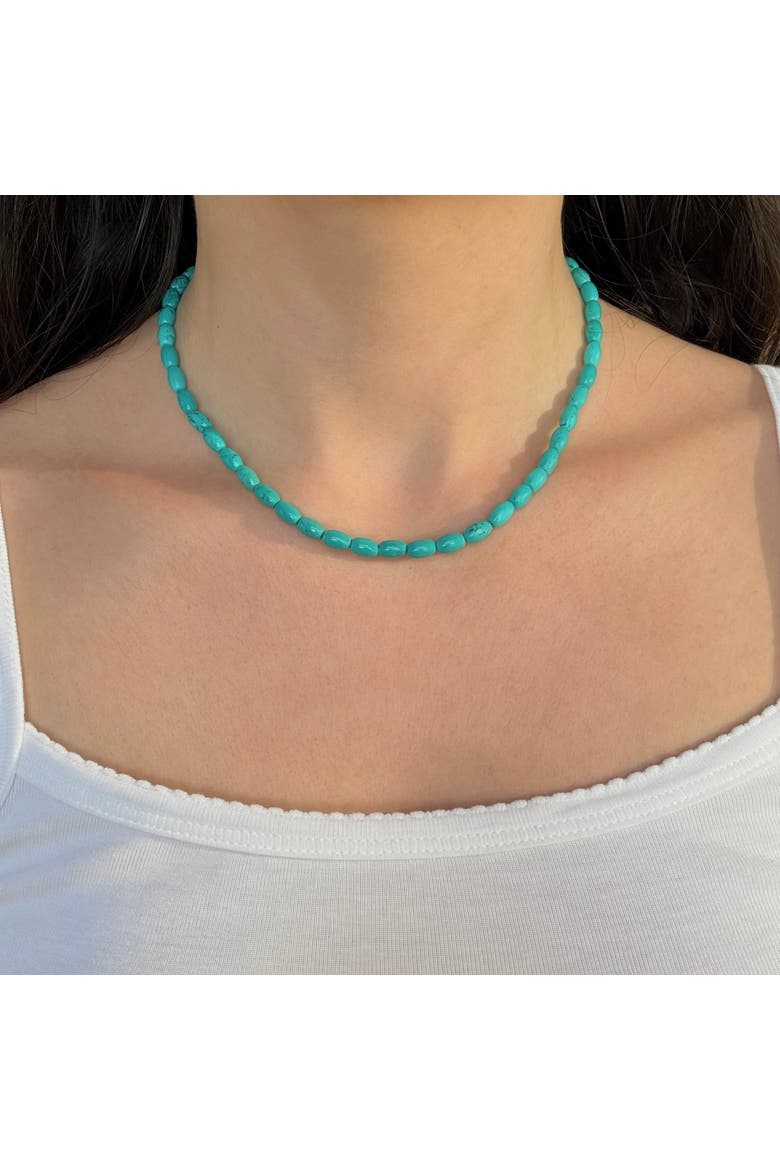 The Marbella Turquoise Necklace, Alternate, color, Green, Blue