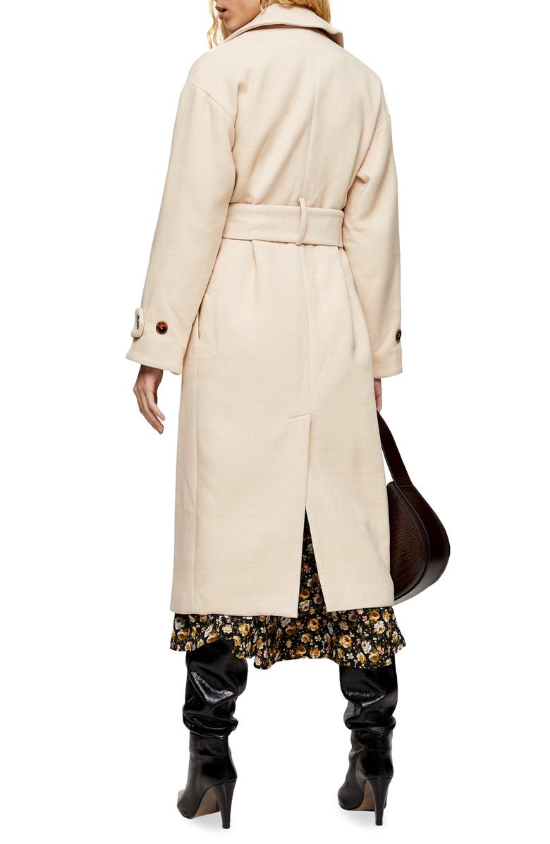 Topshop Marsha Longline Belted Coat, Alternate, color, 