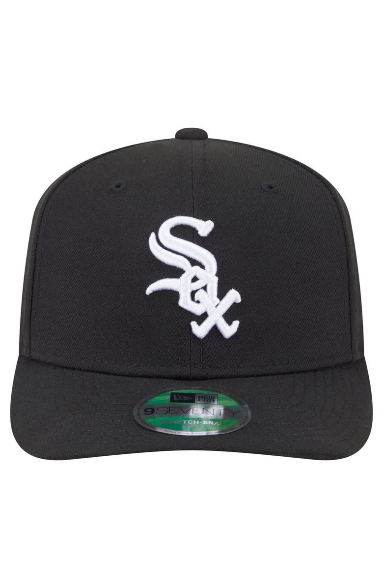 New Era Men's New Era  Black Chicago White Sox 125th Anniversary 9SEVENTY Stretch-Snap Hat, Alternate, color, 