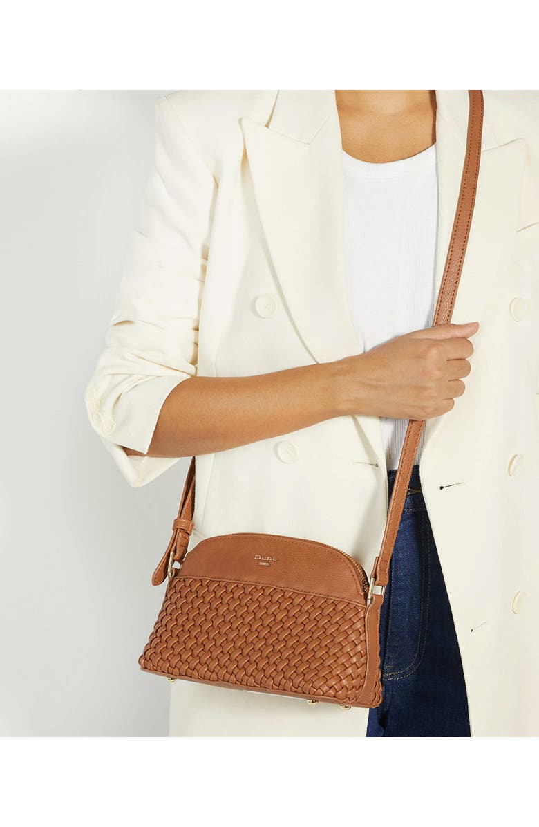 Dune London Distinct Faux Leather Crossbody Bag, Alternate, color, Tan