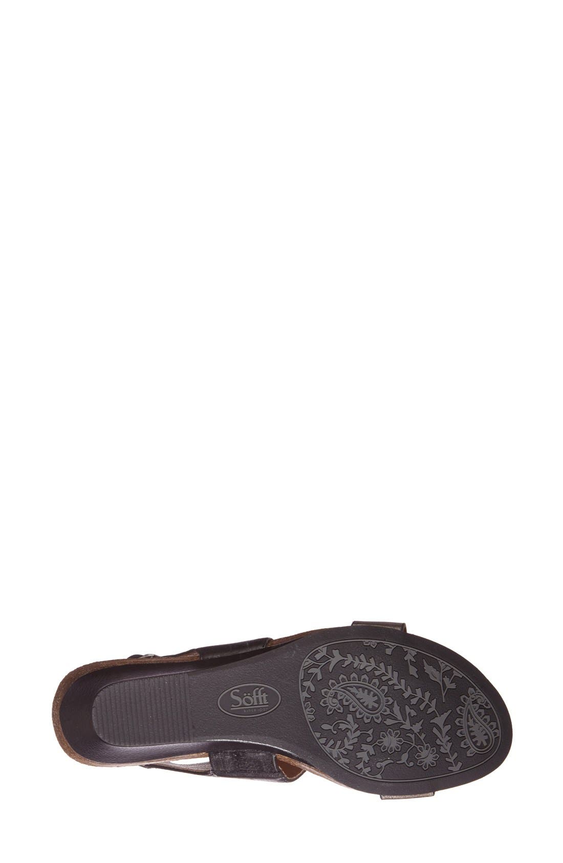 'Vanita' Leather Sandal, Alternate, color, BLACK/ ANTHRACITE