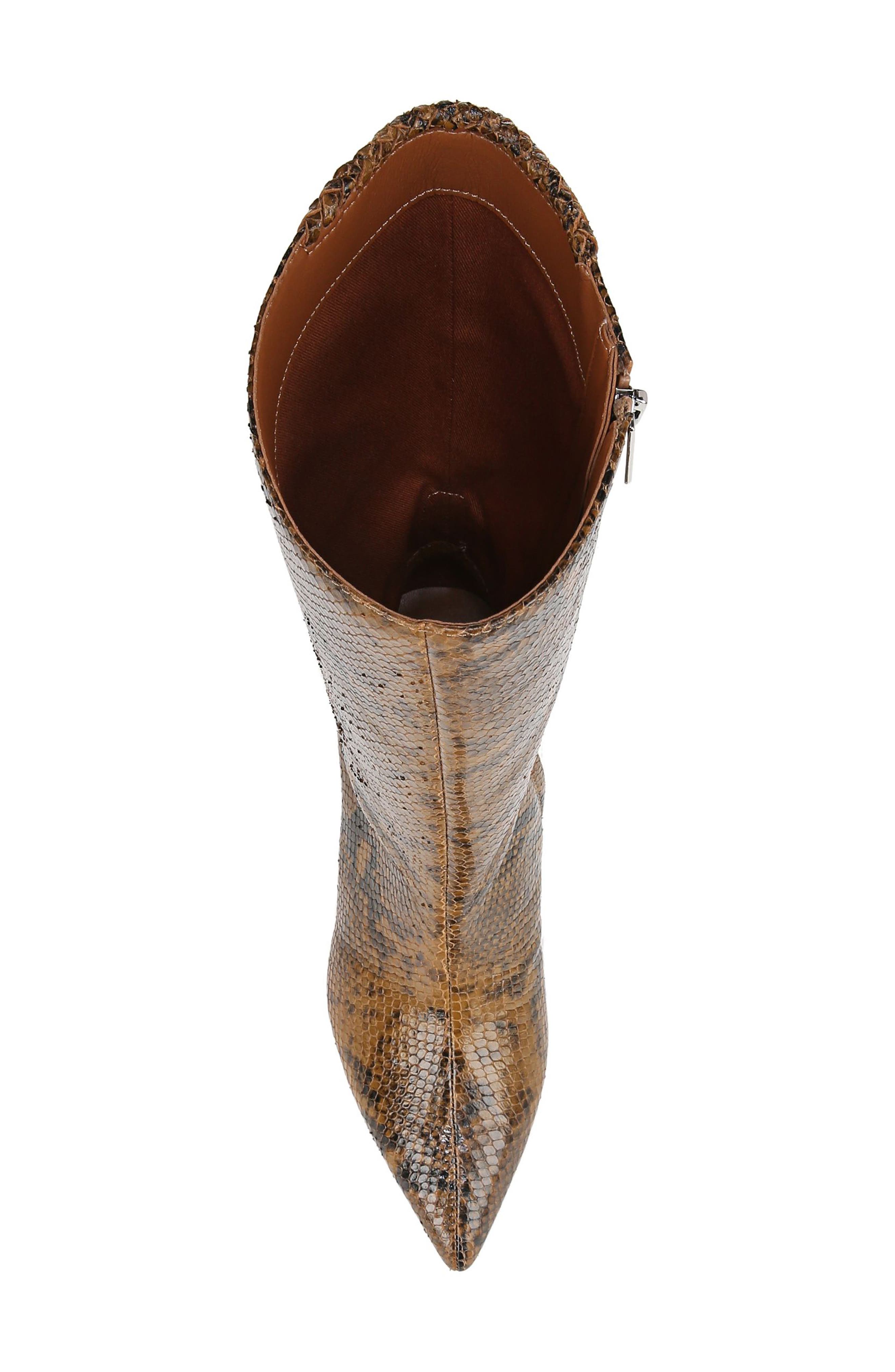 SARTO by Franco Sarto Amari Pointed Toe Boot, Alternate, color, Taupe Python