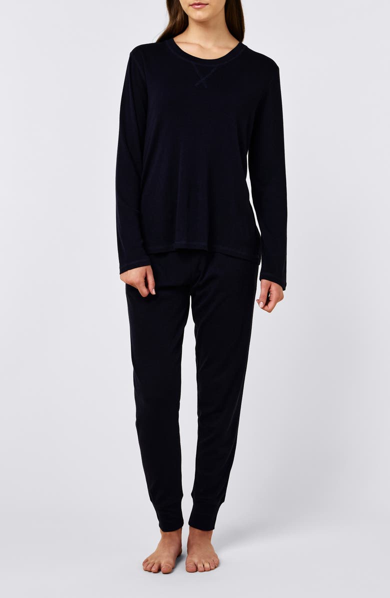 Papinelle Pia Cotton Blend Pajamas, Main, color, Navy