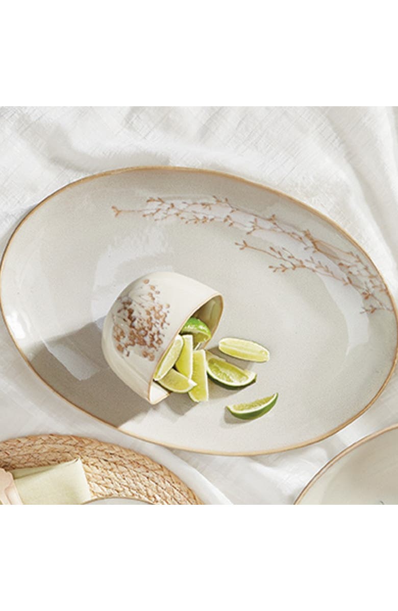 tag Ivory Ceramic Vine Platter Everyday Serving Board Dishwasher Safe, Alternate, color, Beige