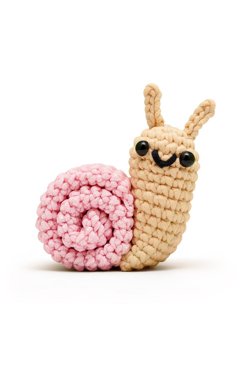THE WOOBLES Snail Crochet Kit, Alternate, color, Pink