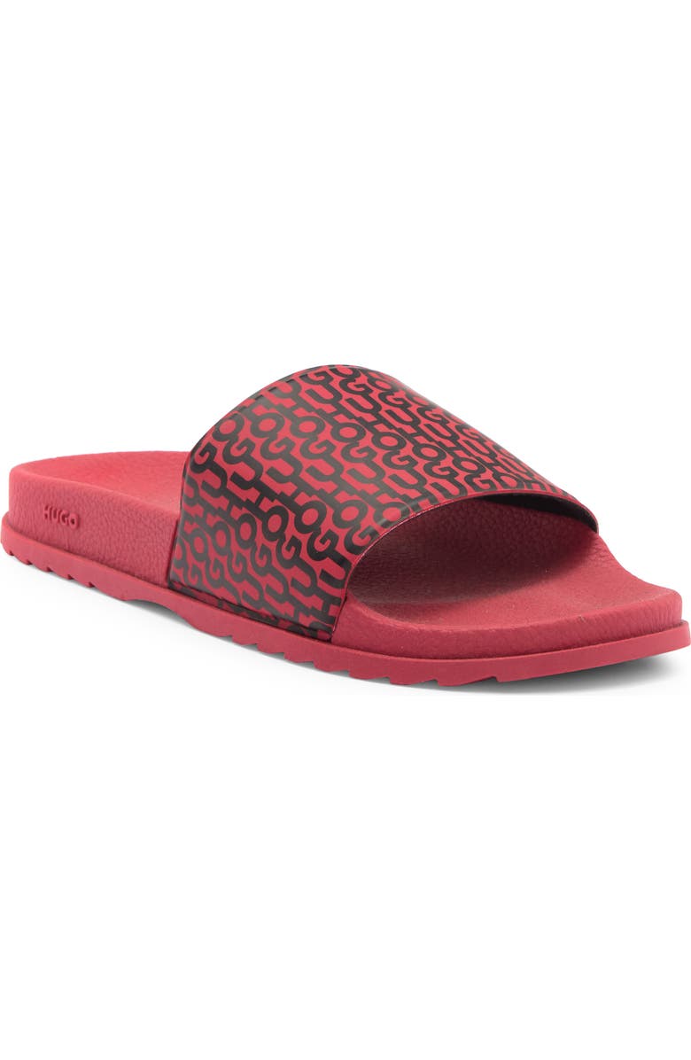 BOSS Match It Slide Sandal, Main, color, Red/Black