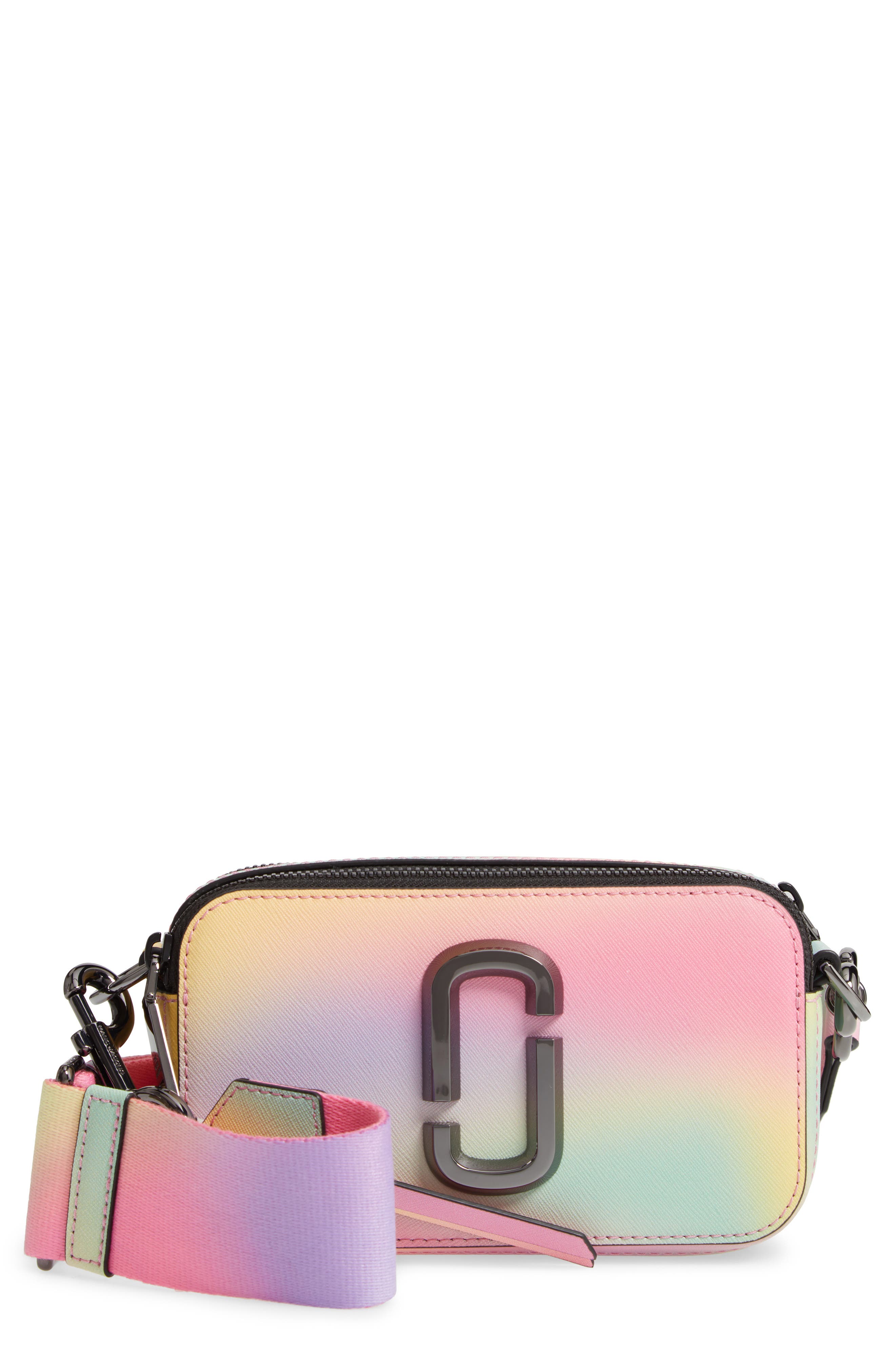 Marc Jacobs THE MARC JACOBS Snapshot Airbrushed Leather Crossbody Bag, Main, color, 