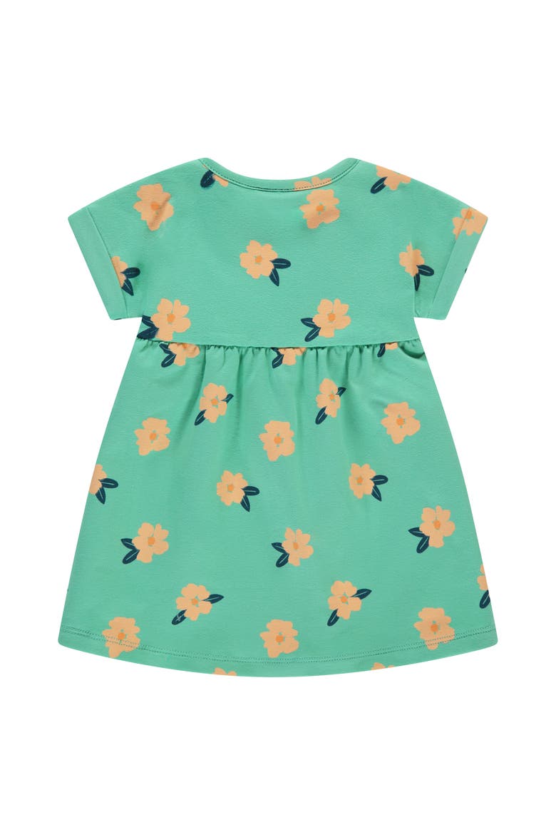 Floral Print Short Sleeve Dress, Alternate, color, Seafoam