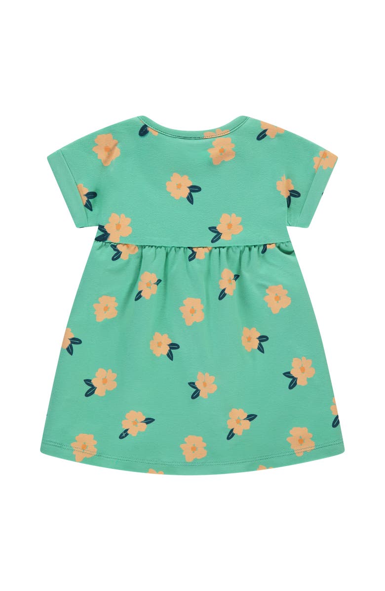 BABYFACE Floral Print Short Sleeve Dress, Alternate, color, Seafoam