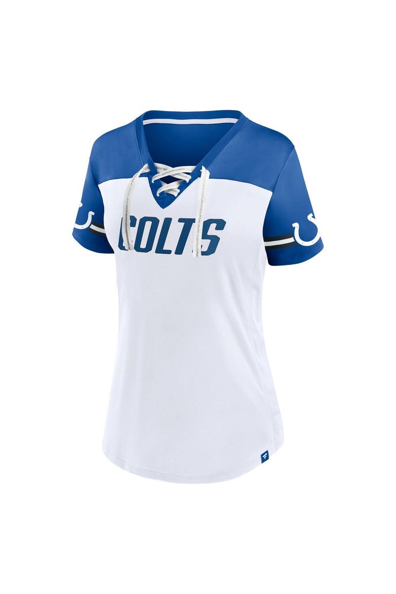 Women's Fanatics Branded Jonathan Taylor White Indianapolis Colts Athena Name & Number V-Neck Top, Alternate, color, White