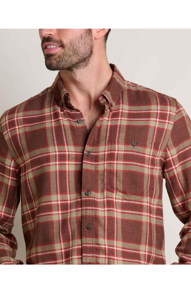 Toad & Co Airsmyth Long Sleeve Shirt, Alternate, color, Chestnut Tartan