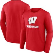 FANATICS Men's Fanatics Red Wisconsin Badgers Team Lockup Long Sleeve T-Shirt