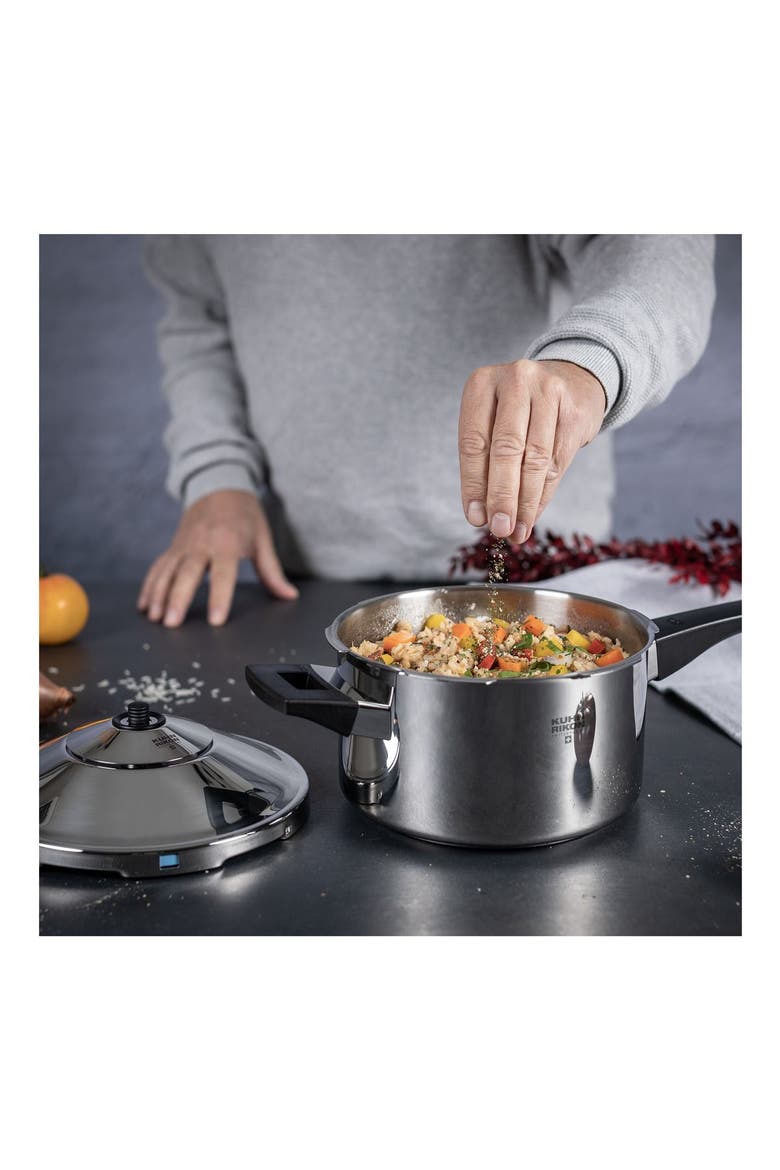 Duromatic Stainless Steel Saucepan Pressure Cooker, 3.7 Qt, Alternate, color, Silver