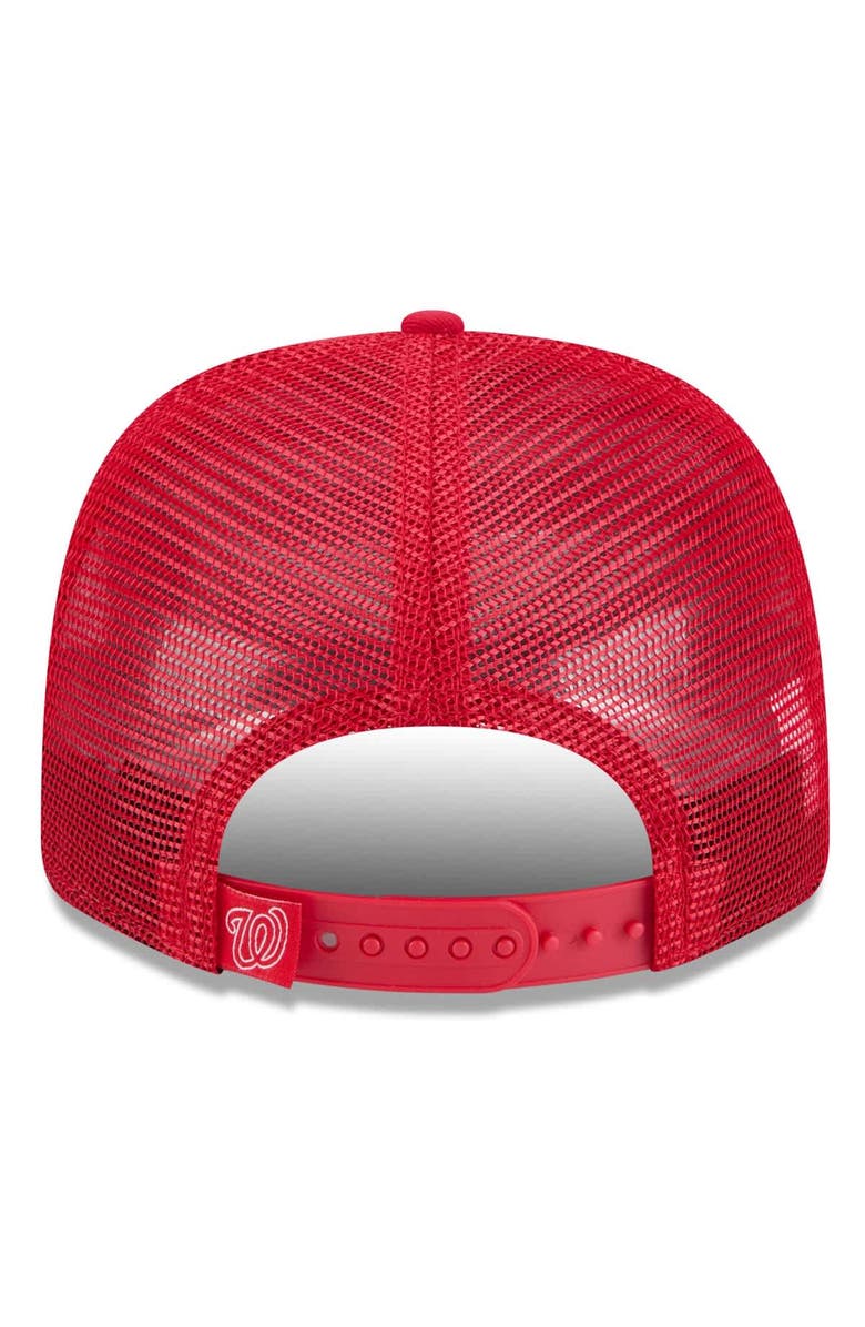 New Era Men's New Era  Red Washington Nationals 2025 Spring Training 9SEVENTY Stretch-Snap Trucker Hat, Alternate, color, 