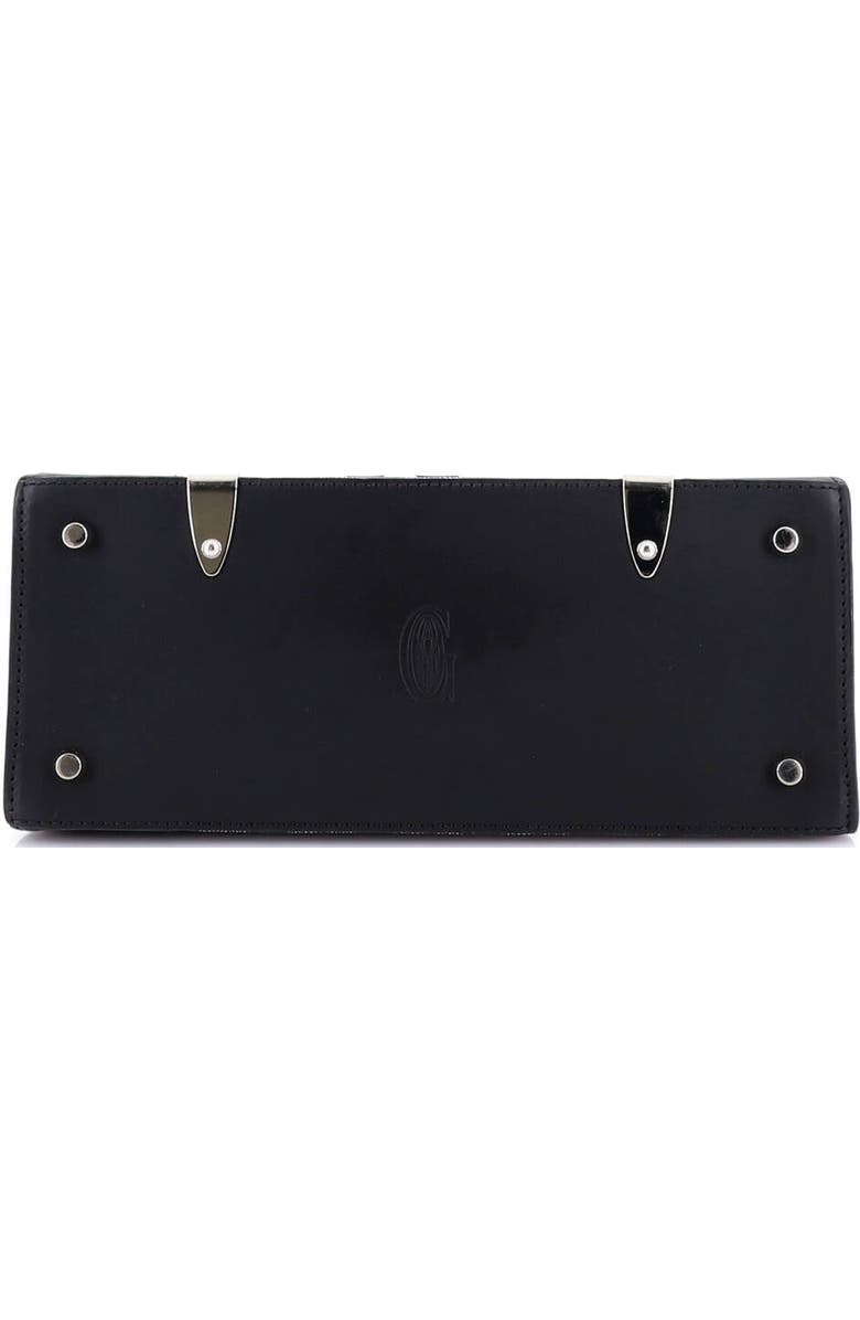 Pre-Owned Goyard Saigon Top Handle Bag Coated Canvas with Leather PM, Alternate, color, Black